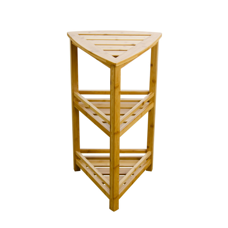 Beachcrest Home Mitch Solid Wood Freestanding Bathroom Shelves